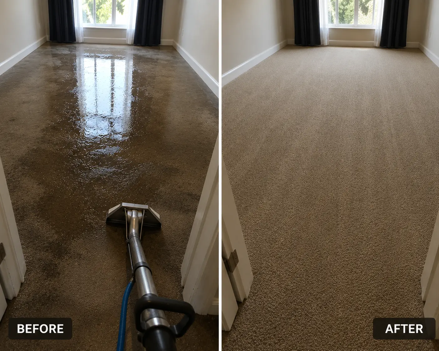 Before & After Carpet Stain Removal