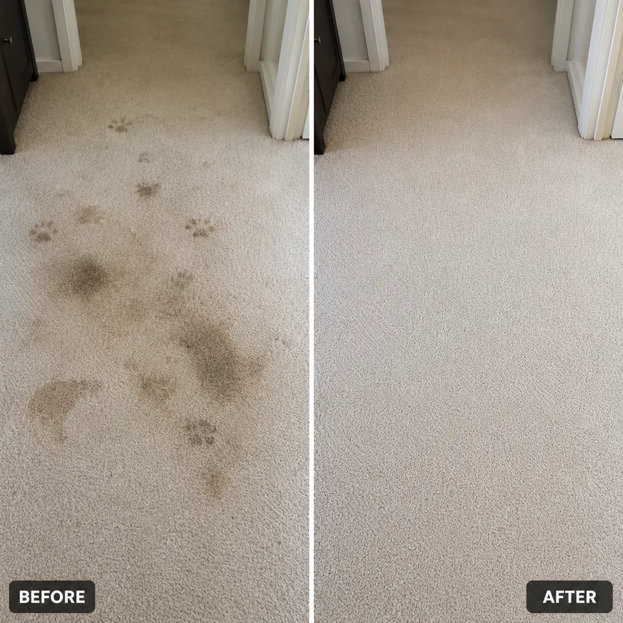 Before & After Carpet Deodorising
